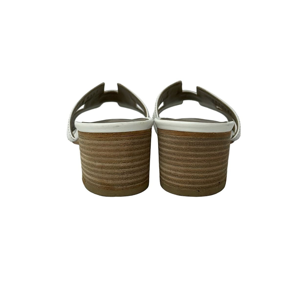 Hermes Mules 38.5 Oasis White Leather — view 3