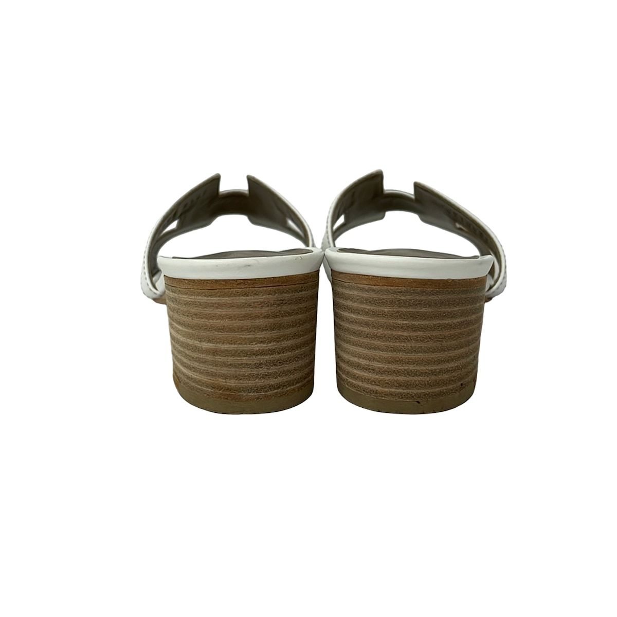 Hermes Mules 38.5 Oasis White Leather — view 3