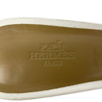 Hermes Mules 38.5 Oasis White Leather — view 5