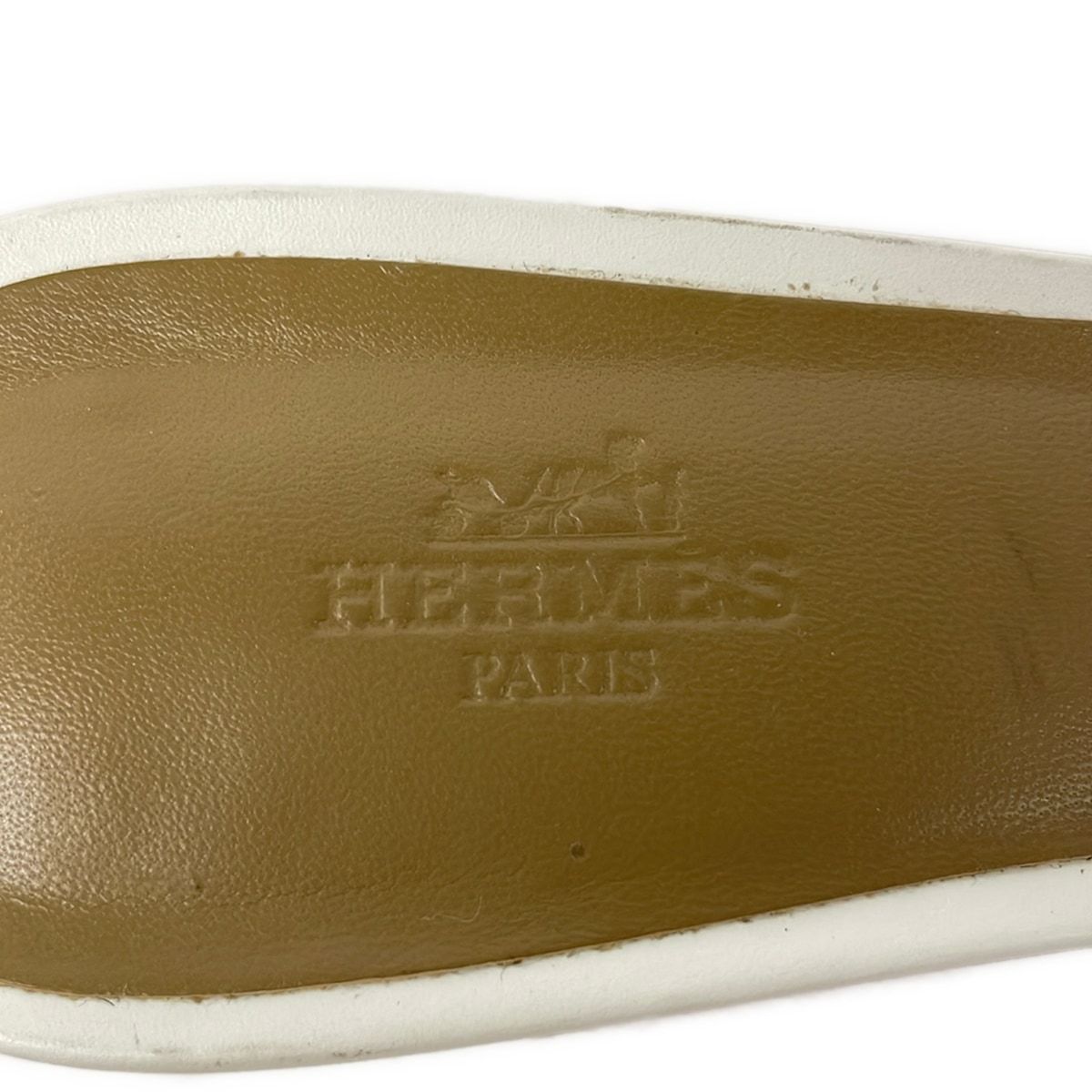 Hermes Mules 38.5 Oasis White Leather — view 5