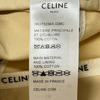 Celine Cap M Triomphe Baseball Cap Beige White Cotton — view 6