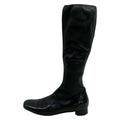 Chanel Boots 35.5 C Black Camellia Leather