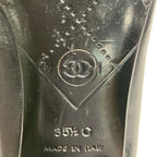 Chanel Boots 35.5 C Black Camellia Leather — view 5