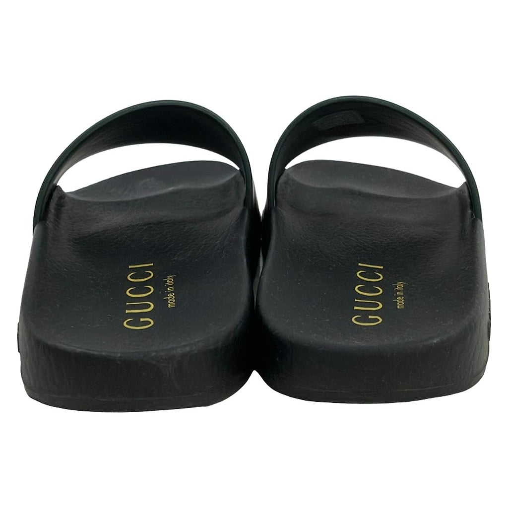 Gucci Sandals 36 Logo Web Dark Green Bordeaux White Palace Collaboration — view 3
