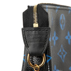 Louis Vuitton Monogram Color Mini Pochette Pouch Handbag Noir Black Blue Leather — view 5