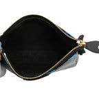 Louis Vuitton Monogram Color Mini Pochette Pouch Handbag Noir Black Blue Leather — view 4