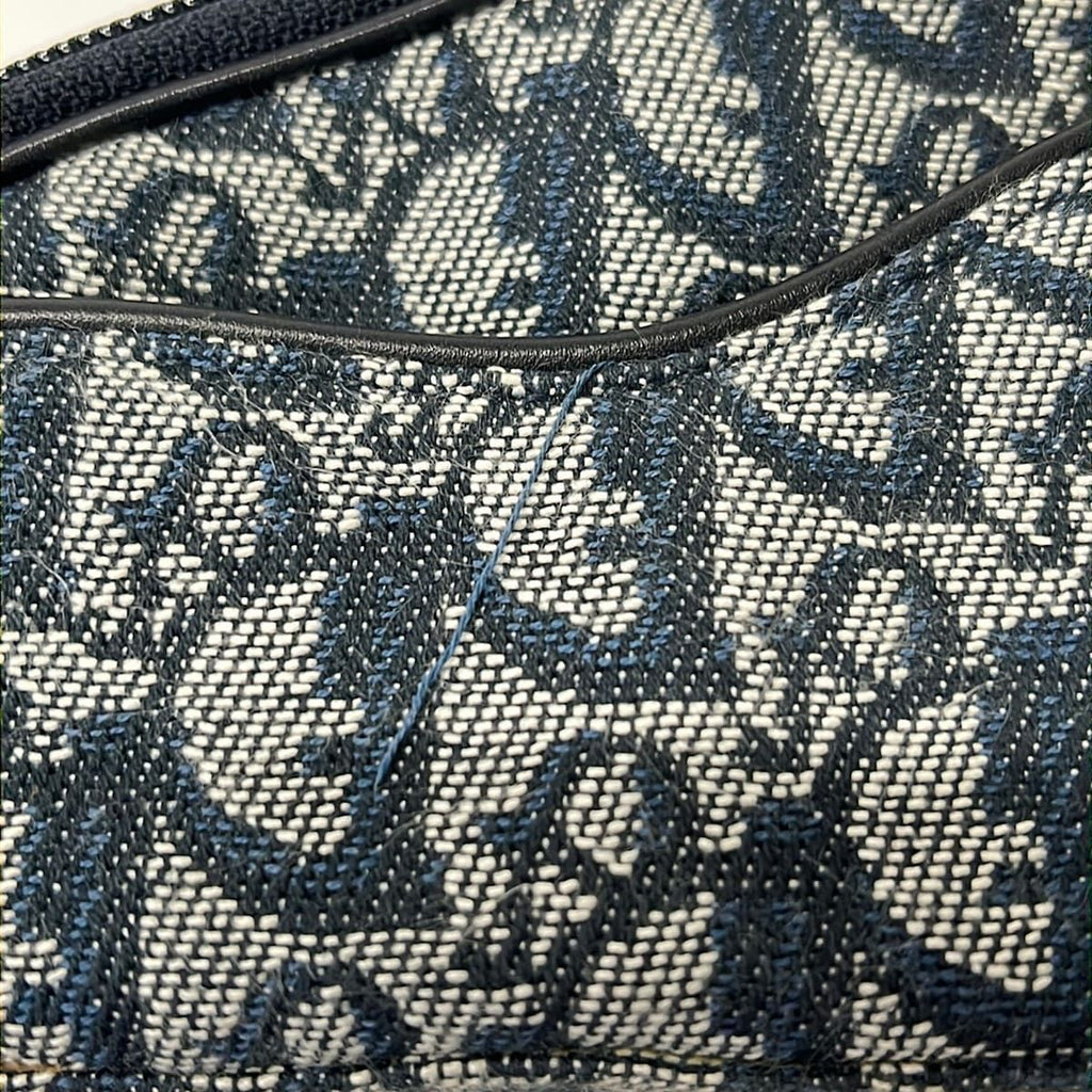 Dior Pouch Logo Glam Navy Dark Multi Leather — view 7