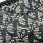 Dior Pouch Logo Glam Navy Dark Multi Leather — view 7