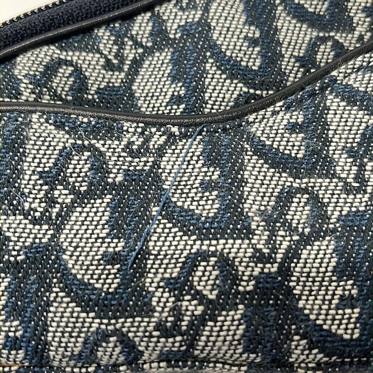Dior Pouch Logo Glam Navy Dark Multi Leather — view 7