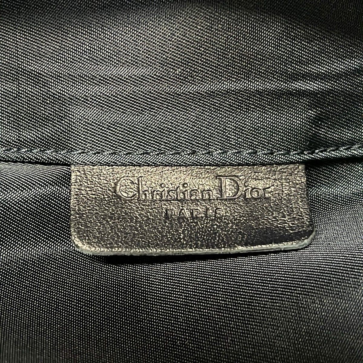 Dior Pouch Logo Glam Navy Dark Multi Leather — view 6