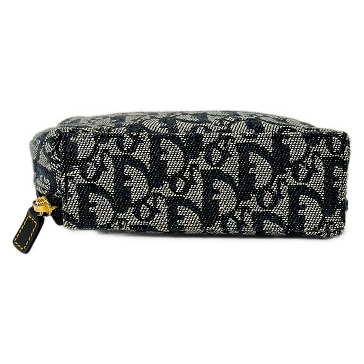 Dior Pouch Logo Glam Navy Dark Multi Leather — view 3