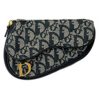 Dior Pouch Logo Glam Navy Dark Multi Leather