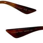 Gucci Tricolor Ruby Logo Acetate Round Frame Sunglasses Eyewear Gold with — view 2