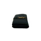 Saint Laurent Paris Origami Tiny Wallet YSL Logo Leather Trifold Black — view 4