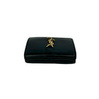 Saint Laurent Paris Origami Tiny Wallet YSL Logo Leather Trifold Black — view 3
