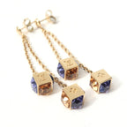 Louis Vuitton Book le Reille Pandan Gambling Earrings Chain Dice Motif — view 2
