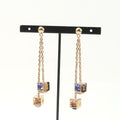 Louis Vuitton Book le Reille Pandan Gambling Earrings Chain Dice Motif