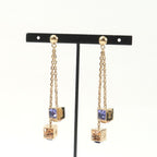 Louis Vuitton Book le Reille Pandan Gambling Earrings Chain Dice Motif