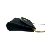 Dior Vintage Trotter Pattern Logo Canvas Leather Chain Shoulder Bag Black — view 6