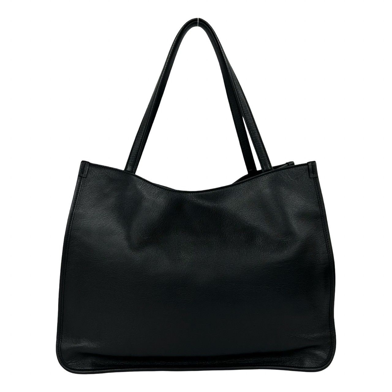 Gucci Box Horsebit Leather Tote Business Black — view 3