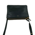 Celine Trio Logo Leather Mini Shoulder Bag Pochette Crossbody Cross Black — view 4