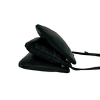 Celine Trio Logo Leather Mini Shoulder Bag Pochette Crossbody Cross Black — view 6