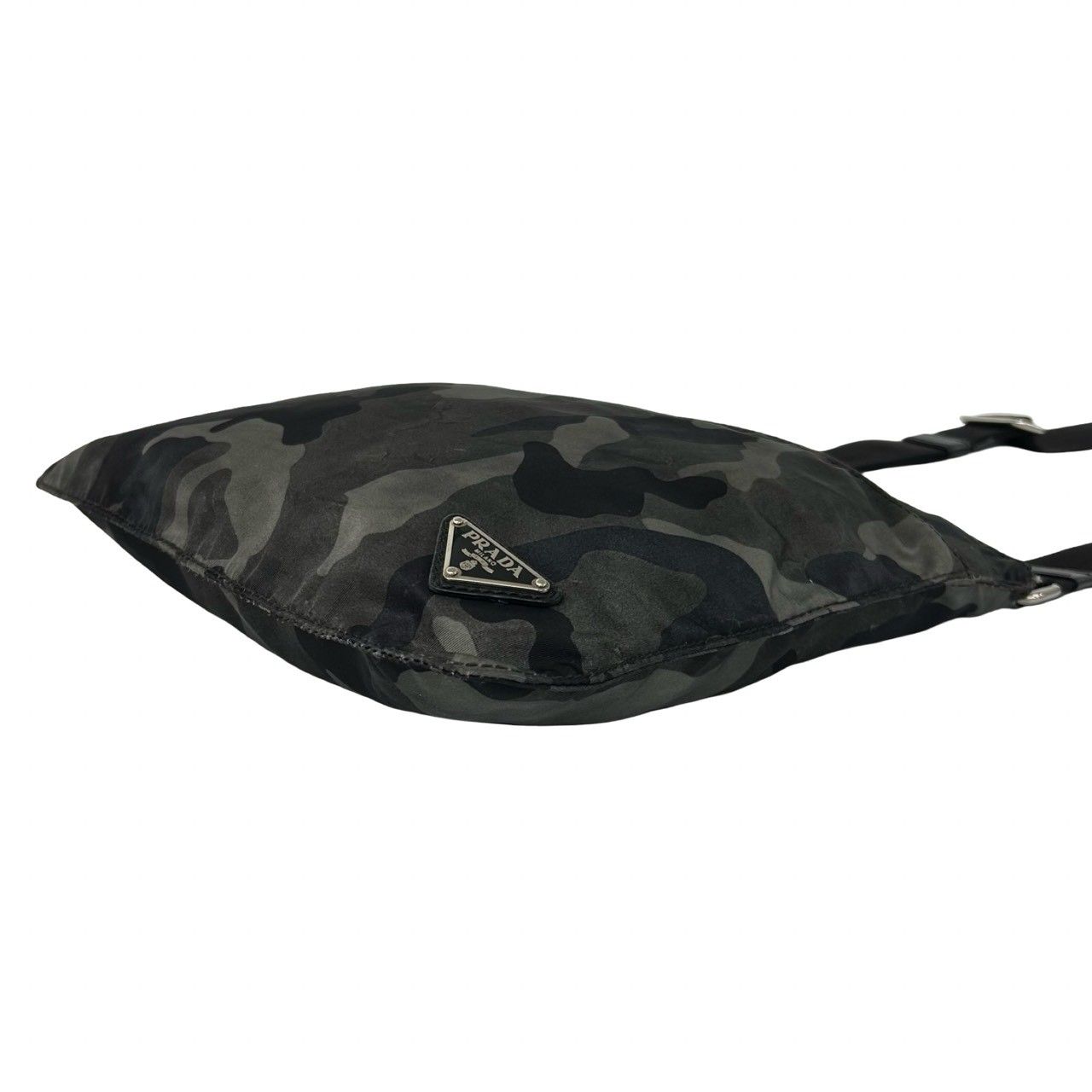 Prada Triangle Logo Camouflage Pattern Nylon Saffiano Leather Shoulder — view 8