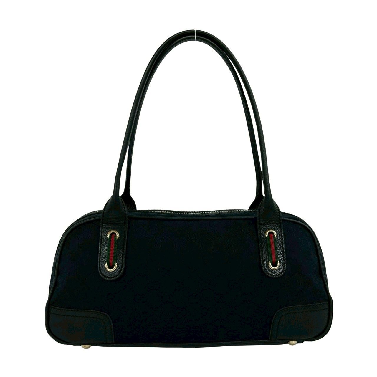 Gucci Princi GG Canvas Leather Shoulder Bag Black — view 3