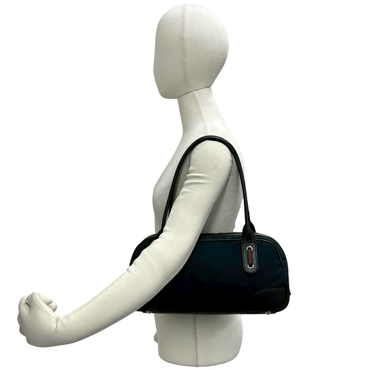 Gucci Princi GG Canvas Leather Shoulder Bag Black — view 2