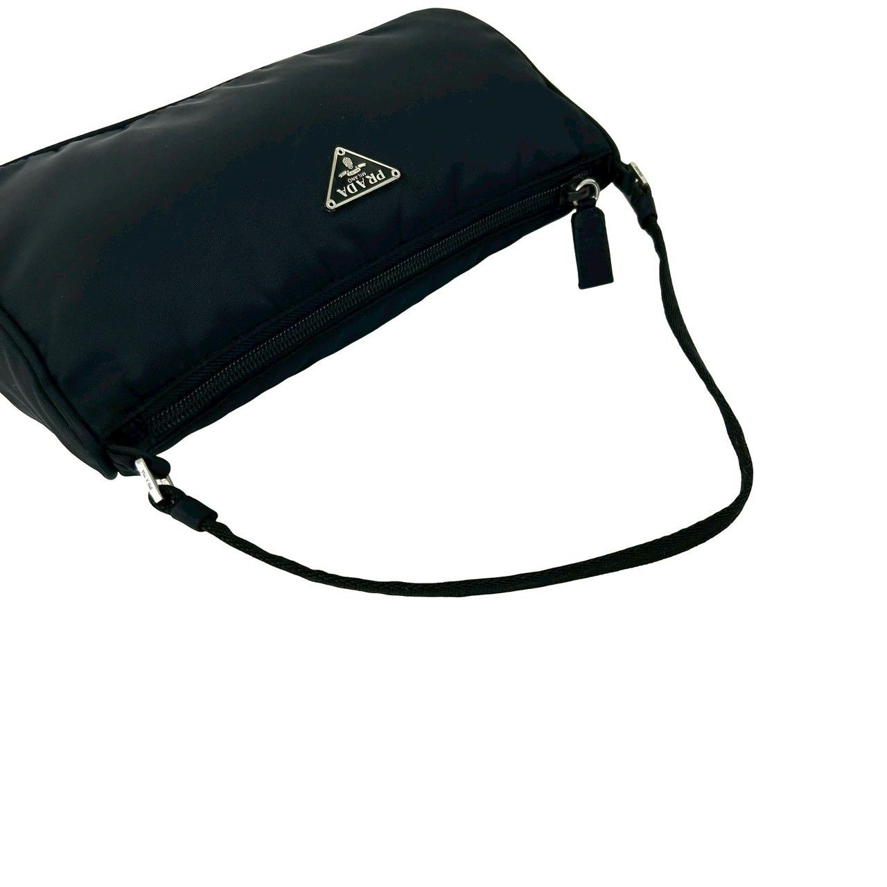 Prada Tessuto Nylon Mini Handbag Pouch Case Black — view 4