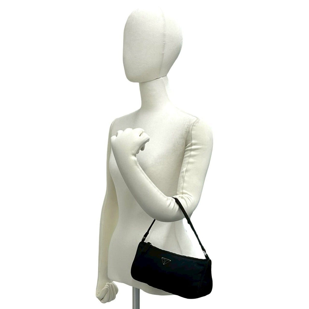 Prada Tessuto Nylon Mini Handbag Pouch Case Black — view 2