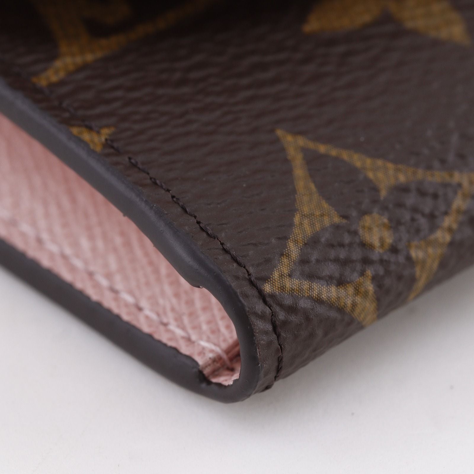 Louis Vuitton Porte-Monnaie Rosalie Monogram Canvas Rose Ballerine Coin Case — view 4