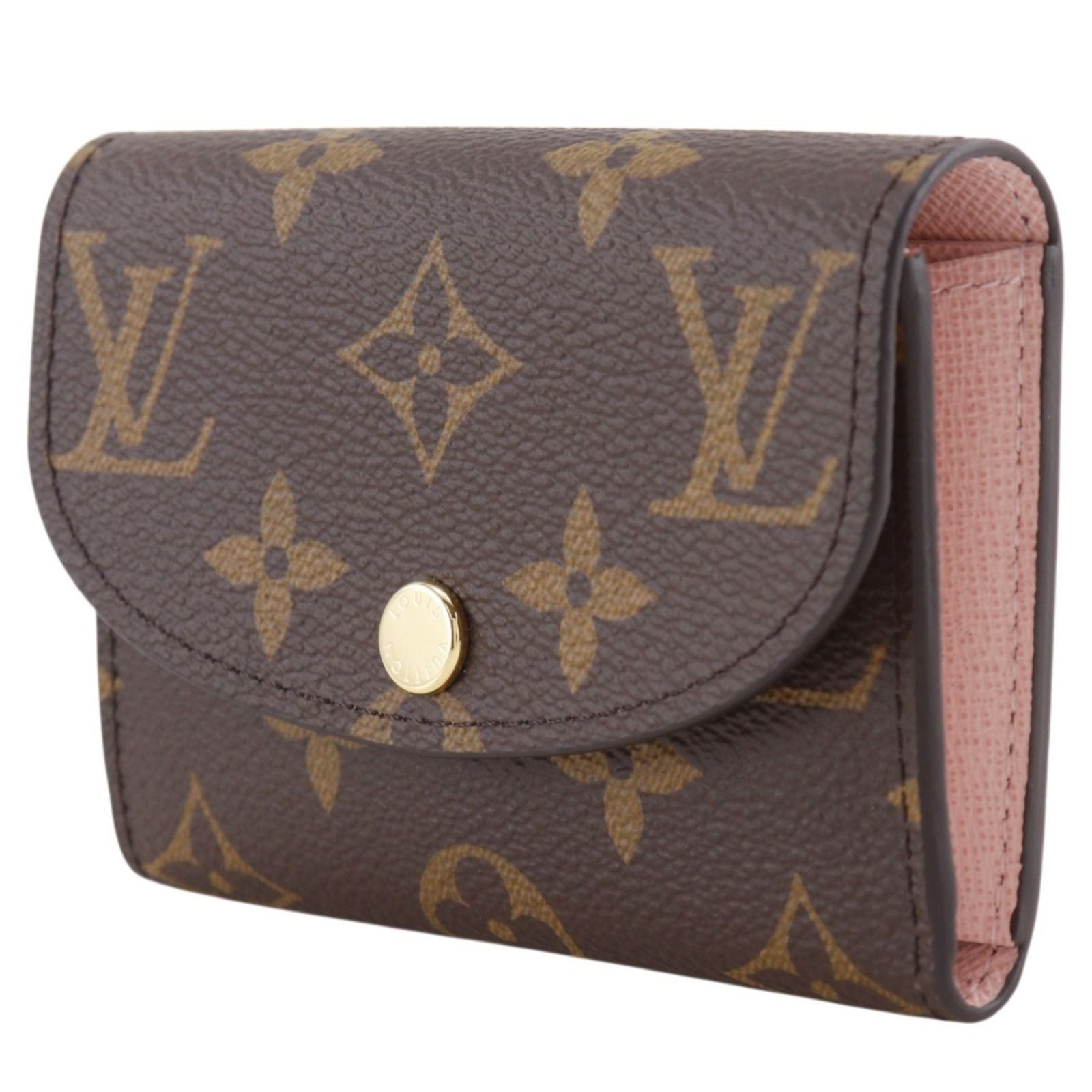 Louis Vuitton Porte-Monnaie Rosalie Monogram Canvas Rose Ballerine Coin Case — view 2