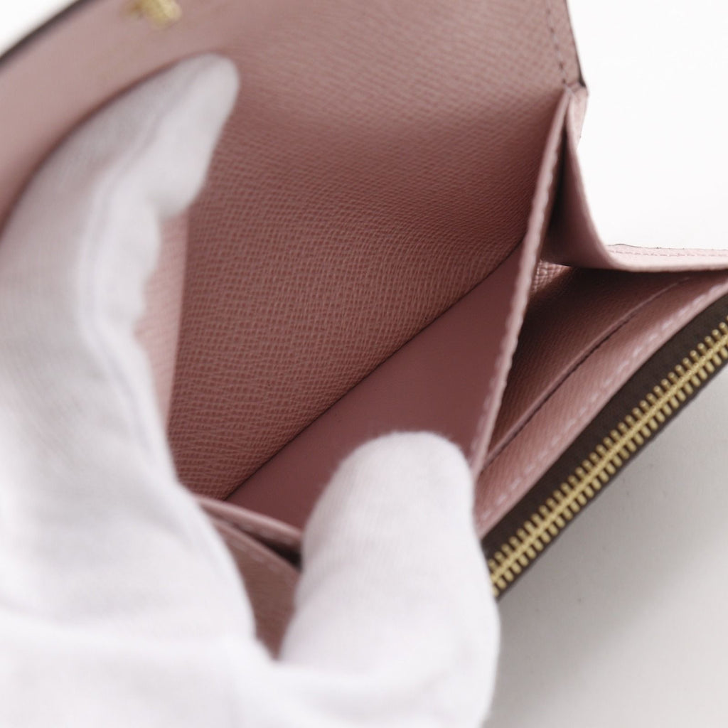 Louis Vuitton Porte-Monnaie Rosalie Monogram Canvas Rose Ballerine Coin Case — view 6