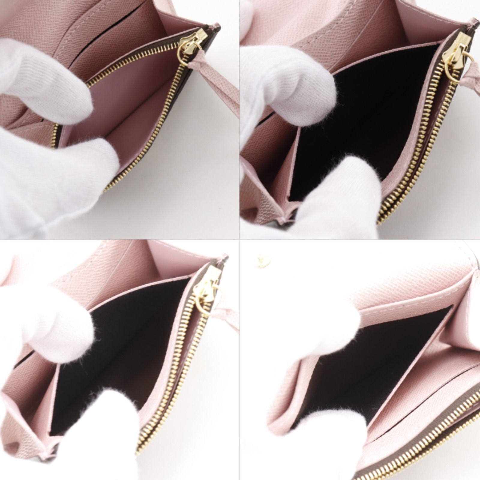 Louis Vuitton Porte-Monnaie Rosalie Monogram Canvas Rose Ballerine Coin Case — view 8