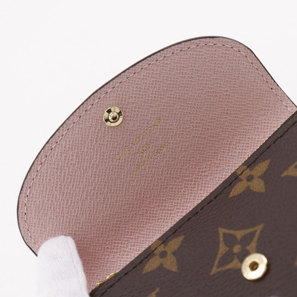 Louis Vuitton Porte-Monnaie Rosalie Monogram Canvas Rose Ballerine Coin Case — view 9