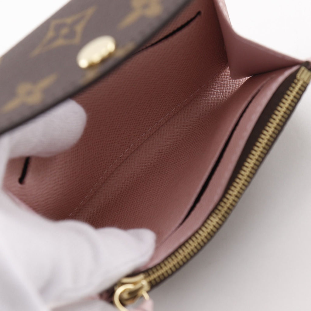Louis Vuitton Porte-Monnaie Rosalie Monogram Canvas Rose Ballerine Coin Case — view 7