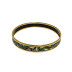 Hermes Enamel Bangle Bracelet Gold — view 4