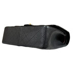 Chanel Double Flap 30 Quilted Shoulder Bag Caviar Leather Black — view 6