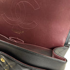 Chanel Double Flap 30 Quilted Shoulder Bag Caviar Leather Black — view 8