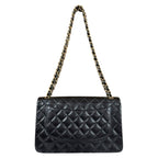 Chanel Double Flap 30 Quilted Shoulder Bag Caviar Leather Black — view 3