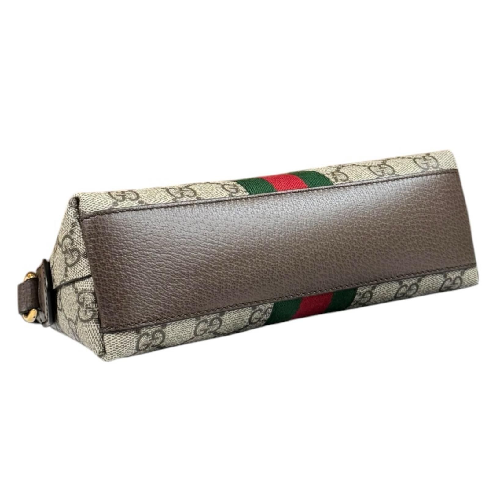 Gucci Ophidia Shoulder Bag GG Supreme Canvas Beige — view 5