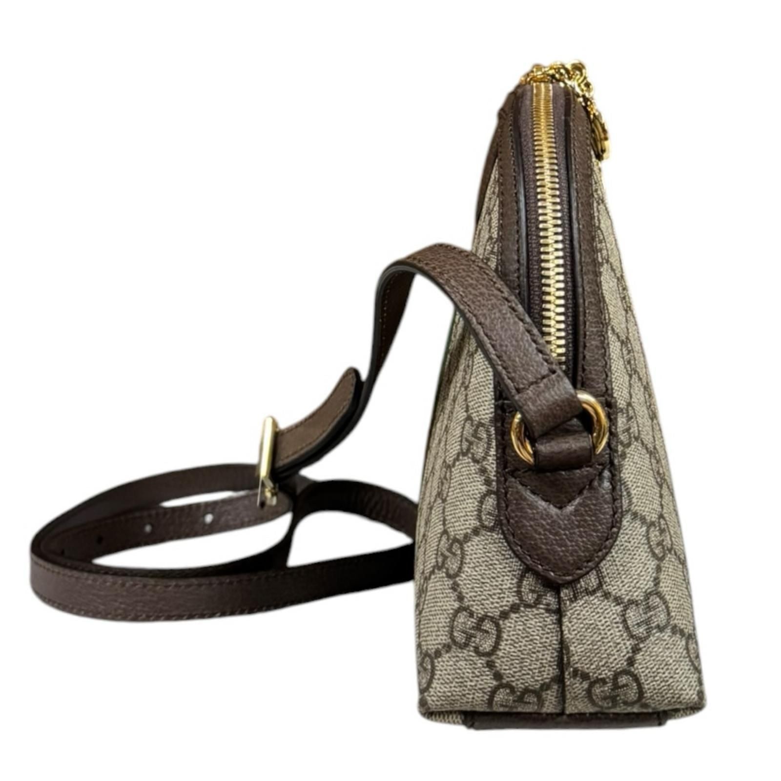 Gucci Ophidia Shoulder Bag GG Supreme Canvas Beige — view 4