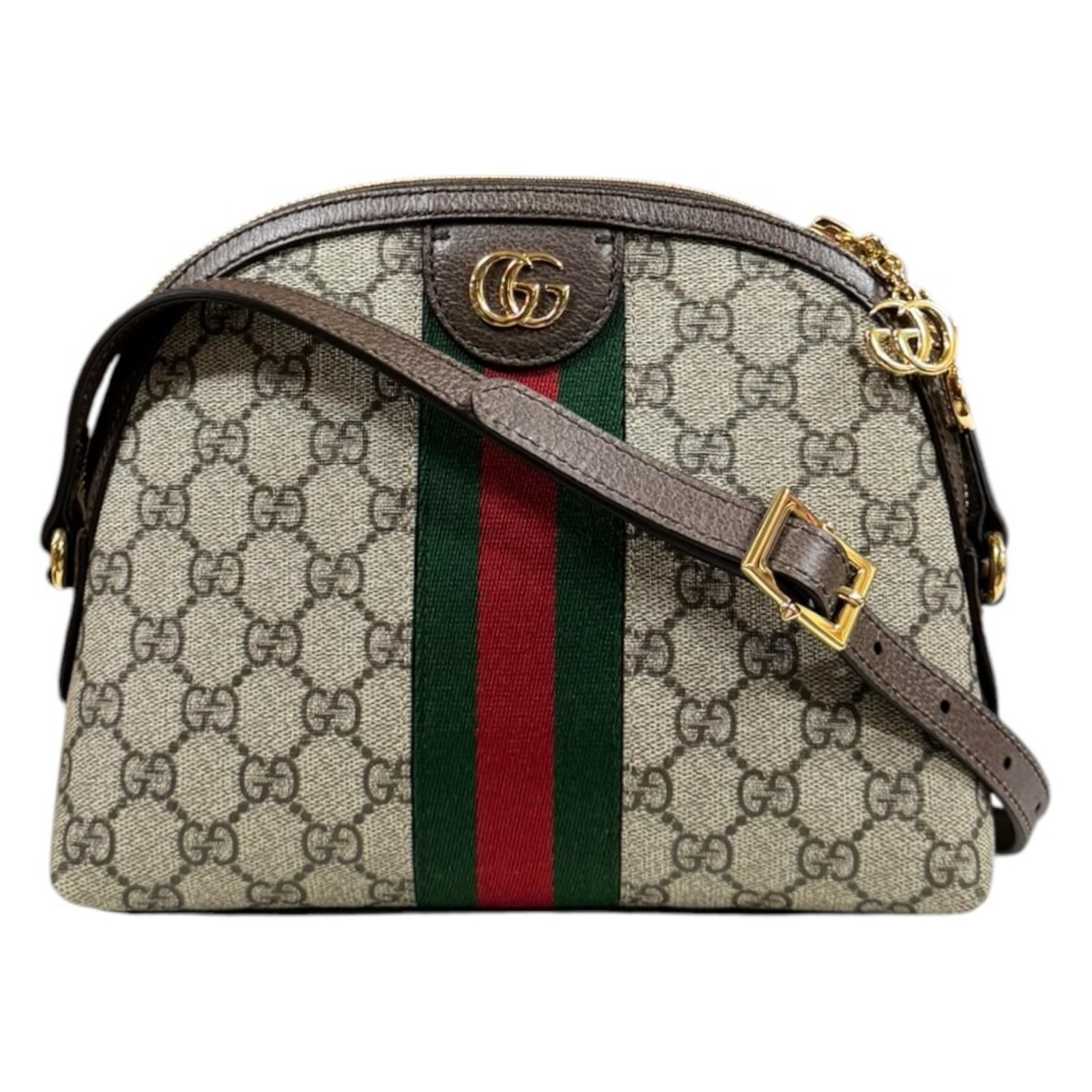 Gucci Ophidia Shoulder Bag GG Supreme Canvas Beige