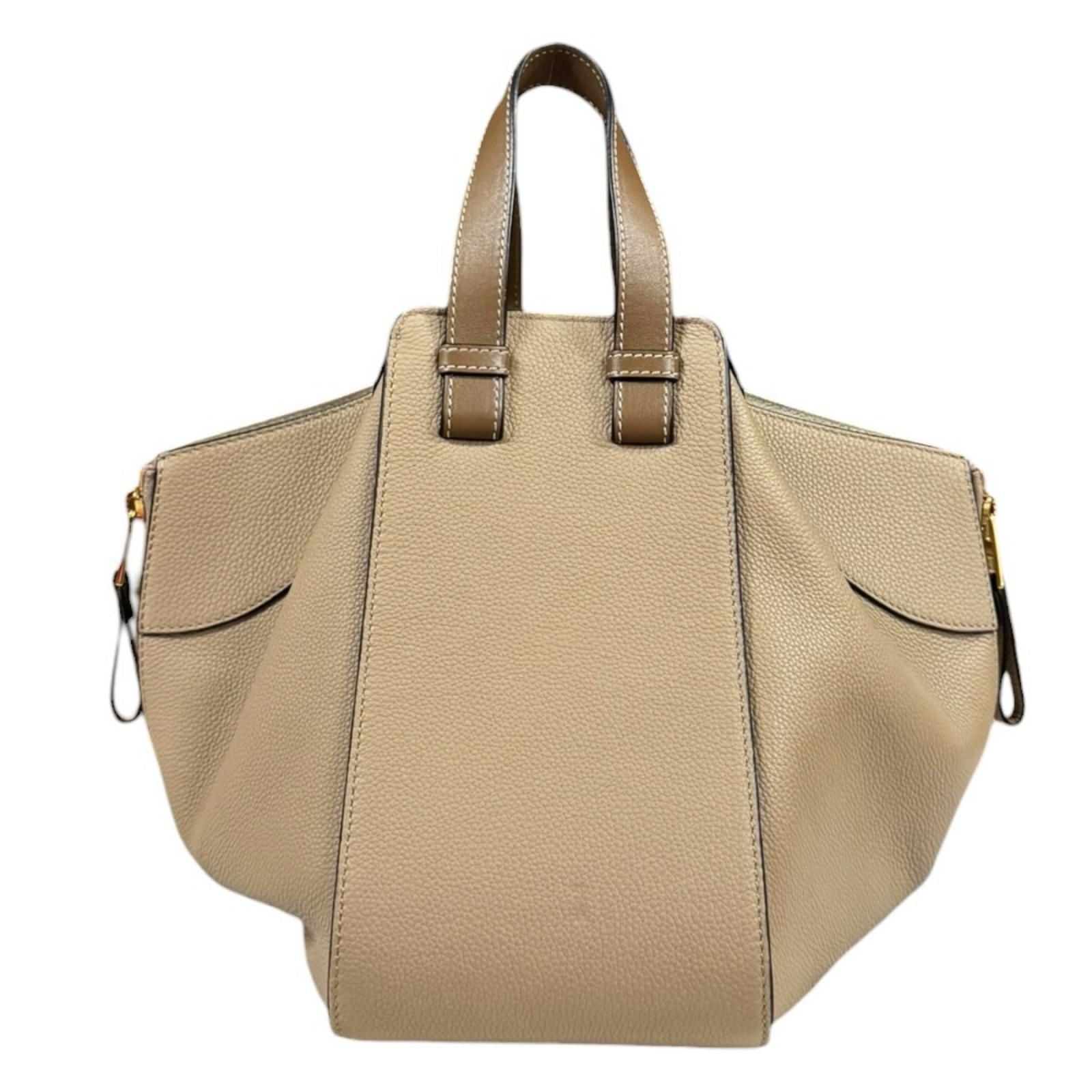 Loewe Hammock Small Shoulder Bag Leather Beige — view 3
