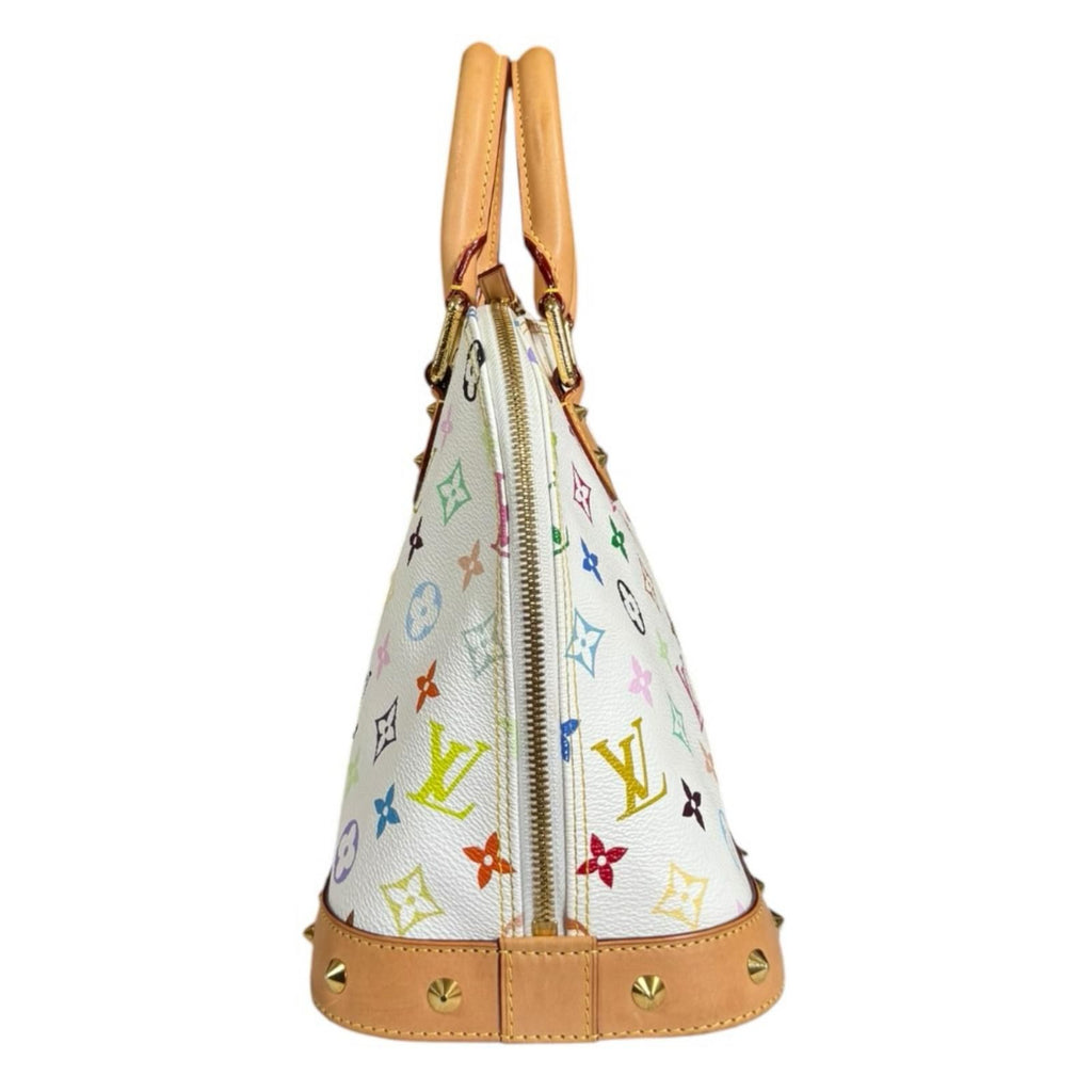 Louis Vuitton Alma PM Monogram Multicolor Handbag White — view 5