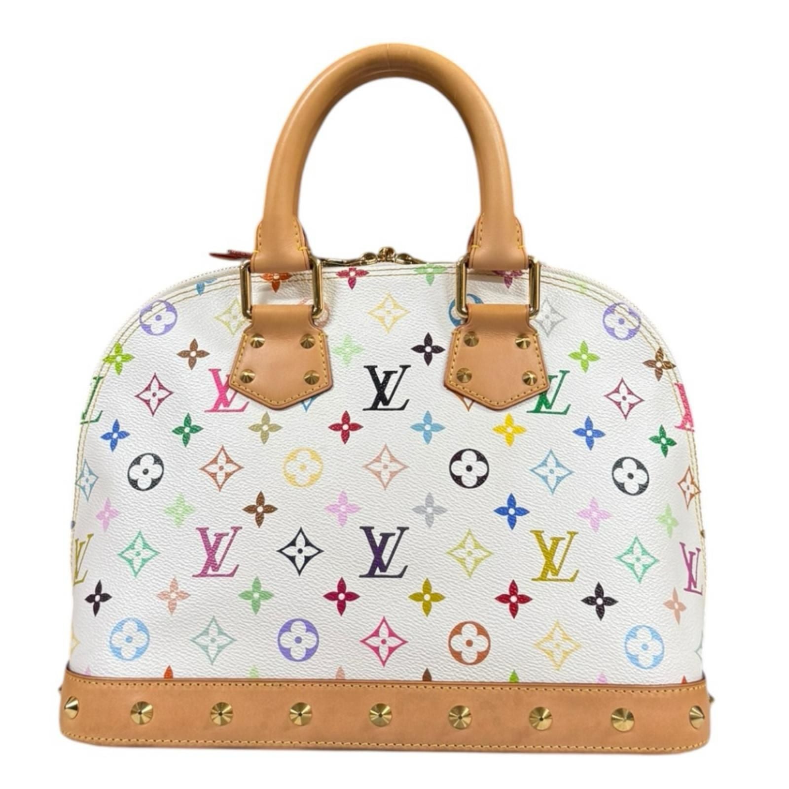 Louis Vuitton Alma PM Monogram Multicolor Handbag White — view 3