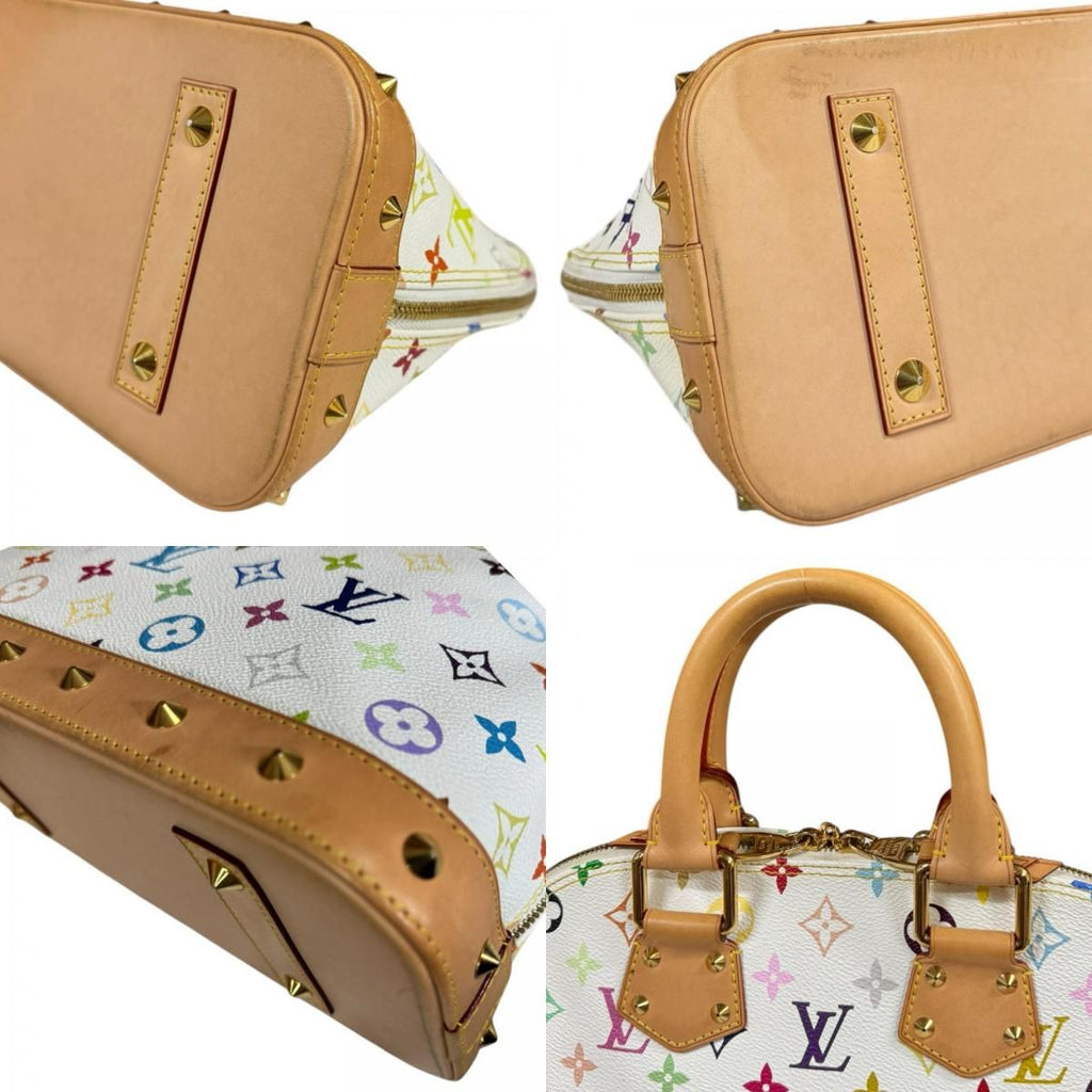 Louis Vuitton Alma PM Monogram Multicolor Handbag White — view 9