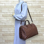 Louis Vuitton Speedy Damier Shoulder Bag Canvas Brown — view 2