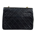 Chanel Single Flap Mini Quilted Shoulder Bag Lambskin Black — view 3